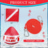 Maitys Heavy Duty PVC Dive Flag Float Set, Inflatable Signal Floater with Dive Flag and Freediving Lanyard