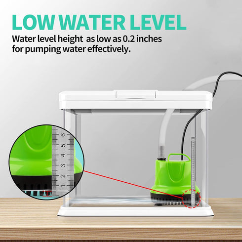FREESEA 330 GPH Submersible Water Pump, 25W for Pond Aquarium Hydroponics, Fish Tank Fountain Waterfall
