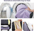 40lbs, Dog Car Seat for Small Medium Dogs Up to Detachable Washable Soft Pet Booster Travel Bed for Front & Purple Seat