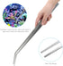 Aquarium Aquascape Tools Kit 15in, 4 in 1 Stainless Steel Silver Anti-Rust Aquatic Plant Tool Set for Fish Tank