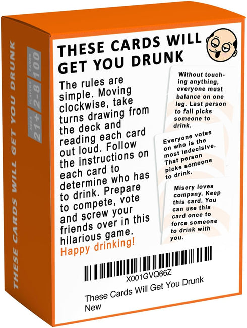 These Cards Will Get You Drunk , Fun Adult Drinking Game for Parties