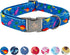 Elegant Little Tail Dog Collar, Blue Dinosaurs Pattern Adjustable Collar for Medium Dogs, Cute Gift