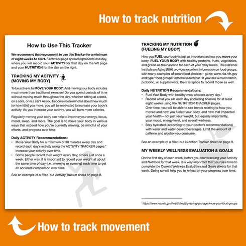 Wellness Tracker Journal for Women and Men 50-80+, Activity Tracker, Food Tracker, and Goal Planner for Holistic