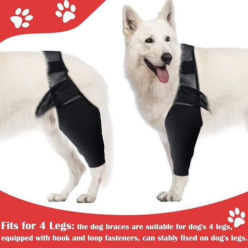Dog Elbow Brace Protector Pads, Canine Elbow Support for Hygroma, Dysplasia, Osteoarthritis, XL