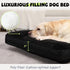 Dog Crate Bed Waterproof Deluxe Plush Dog Beds with Removable Washable Cover, Anti-Slip Bottom for Large, Medium,