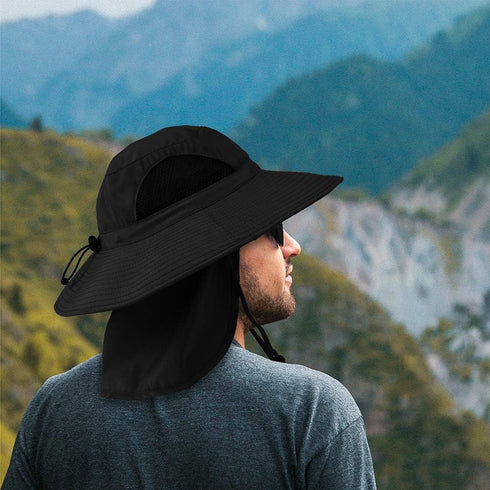 SUN CUBE Wide Brim Sun Hat for Men Women, Fishing Hats with UV Protection, UPF 50+