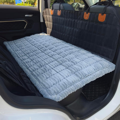 24.8x54inch) Dog Bed for Car, Backseat Pet Bed Mat, Dog Seat Cover for Car Back Seat, Non-Slip Travel Pet Mat, Fit