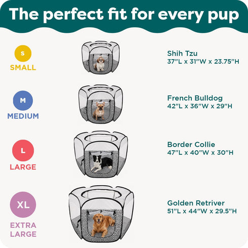 FurHaven Portable Pet Playpen for Dogs & Cats, Foldable Indoor Kitten Playpen with Mesh Sides, Pop Up Travel Dog Pen