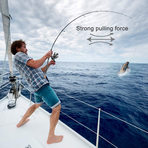 Fishing Rod Kit - Carbon Fiber Telescopic Fishing Pole and Reel Combo with Spinning Reel, Line, Lure, Hooks, Carrier