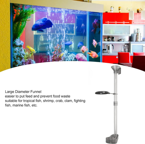 Aquarium Fish Feeder, Premium Acrylic Shrimp Feeding Tube and Dish Set, Safe for Multiple Fish