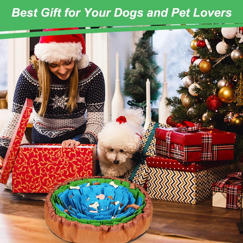 Vivifying Snuffle Mat for Dogs, Adjustable Treats Feeding Mat for Slow Eating and Keep Busy, Interactive Dog Puzzle