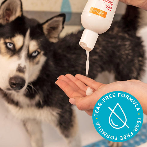 Essential Fatty Acid Deodorizing Shampoo for Dogs, 16oz | Cherry Blossom Scent, Tearless, Soapless & Alcohol-Free
