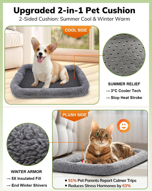 15lbs,with Morpilot Portable Cat Carrier - Soft Cat Carrier for Medium Cats and Puppy up to Dual-Sided Cushion, Secure
