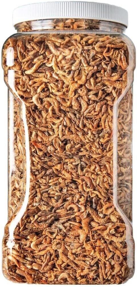 Aquatic Foods Inc. 3/8" 1/2" Rodents3oz Red Shrimp - Freeze Dried to Red River Shrimp for All Tropical Fish, Marine