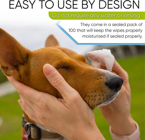 MAGICARE Pet Wipes – 100 pcs Unscented Dog Wipes, 8x8 Inch Paw Cleaner for Body, Ears, Face, and Skin.