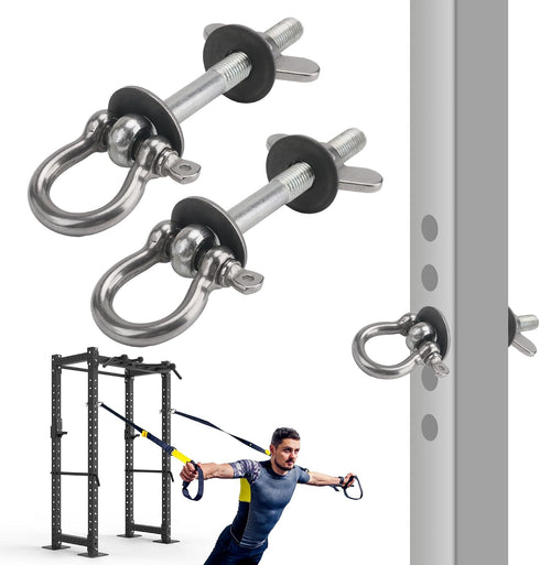 Dsyboko Power Rack Attachments 2 Pack - Resistance Band Hooks for Squat Rack