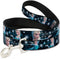 Buckle-Down Pet Leash - Elsa the Snow Queen Poses; 4 Feet Long, 1" Wide, Blues/White