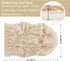 Asrug Soft Faux Fur Pet Bed Mat, Plush and Fluffy Throw Rug for Dogs Cats, Brown & White, 3ftx5ft