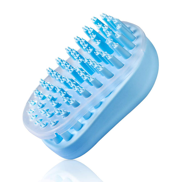 Pet Bath Massage Brush, Grooming Comb with Soft Silicone Bristles for Dogs & Cats with Short or Long Hair