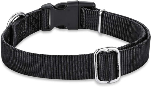 Hyhug Classic Regular Solid Color Collection Pup Dog Collar, Small, Black