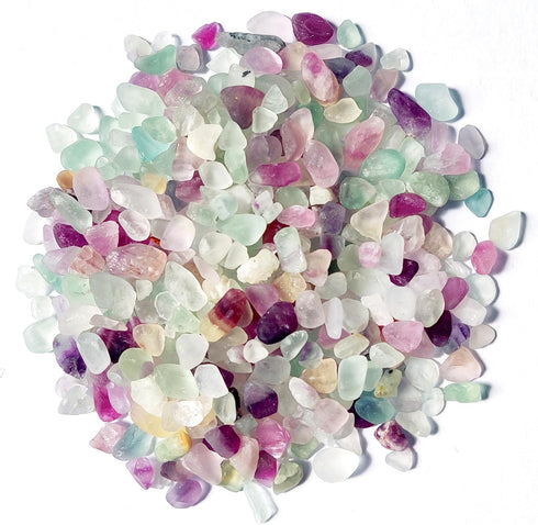 Aquarium Gravel, 0.44lb Fluorite Decorative Rocks, Crystal Chips for Crafts, Vases, and Aquarium Filler