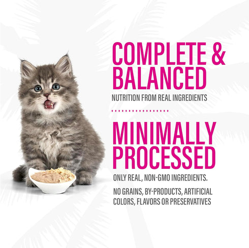 Tiki Cat Baby Pate Wet Cat Food, Chicken, Duck & Duck Liver, 2.4 oz. Cans (Pack of 12)