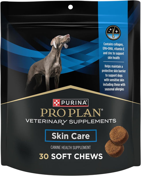 Purina Pro Plan Veterinary Skin Care Soft Chew Dog Supplements with Omega-3