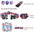 Elegant little tail Independence Day Dog Collar, Holiday Pet Collar Patriotic Dog Durable Dog Collars Girl or Boy Soft Pet Gift Adjustable Dog Collar for Small Medium Large Dogs