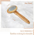 Sheepskin Wool Brush - Stainless Steel Pins Bamboo Slicker Carding Rug Comb for Unmat Fur Rugs, Short Hair Grooming