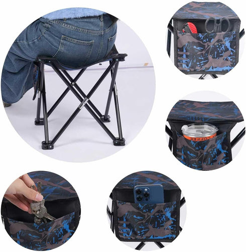 VOLIXOD Bag(400 LBS Folding Portable Camping Stool for Adults, Lightweight Collapsible Stool for Outdoor Footrest