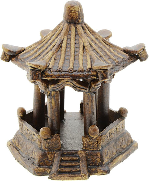 Saim Pavilion Aquarium Decorative Resin Hexagonal Landscape Décor for Small Fish and Shrimp to Hide and Play