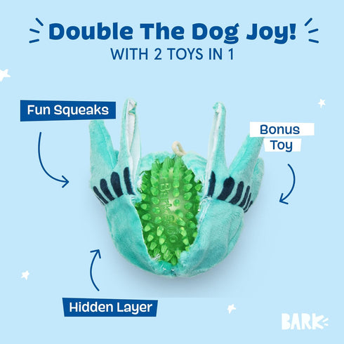 Barkbox Lady Liberty Ball 2-in-1 Dog Toy, Plush Squeaky Toy for Large Dogs