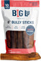 Big Lu - 6 Jumbo Bully Sticks, 10 Count- Thick, Long-Lasting, Grass-Fed