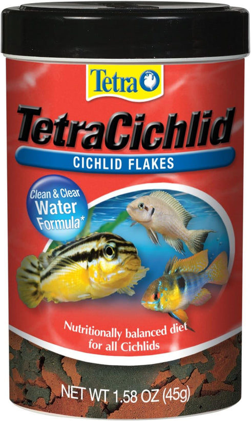 Tetra TetraCichlid Balanced Diet Flakes for Cichlids, 1.58 oz