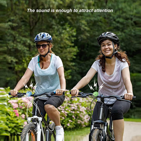 Kids Bike Lights Set for Night Riding, Rechargeable Headlight & Tail Light, 120dB Speaker, Cute Accessories for Girls &