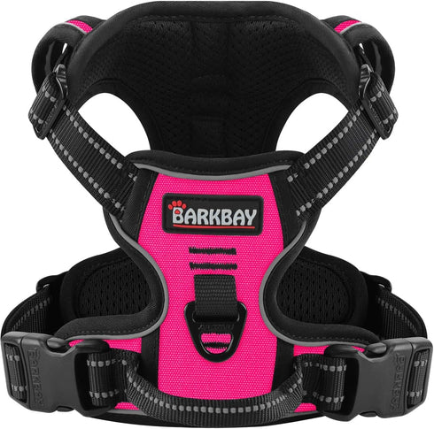 BARKBAY No Pull Pet Harness - Adjustable Outdoor Pet Vest, 3M Reflective Oxford Material for Small Medium Large Dogs