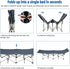 sexaoalx Foldable Camping Cot for Adult, Folding Chaise Lounge Chair for Indoor Outdoor, Outdoor Sleeping Cot Bed