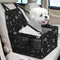 PetsHome Foldable Dog Car Seat, Waterproof Oxford Travel Bag for Small to Medium Dogs, Pattern Black