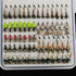 N/P 133pcs/Set Ultra-Thin Portable Nymph Scud Midge Flies Kit Assortment with Box for Trout Fishing