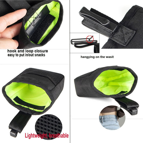 Small Dog Treat Pouch, Hands-Free Pet Treat Bag for Training, Clip Carrier