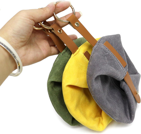 Waxed Canvas Foldable Dog Bowl - Green