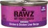Rawz Natural Premium Shredded Canned Cat Wet Food - Grain Free with Real Meat, 3oz Cans - 18 Count (Chicken & Chicken