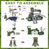 Set, Playset 3 4 5 deAO Military Base Army Men with Military Vehicle,Weapon Gear Accessories,Vehicles Accessories