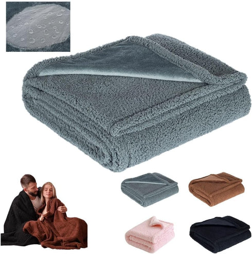 Synvexor Love Blanket Waterproof for Couples,Washable Stain Proof Twin Intimacy Blanket,Reversible Soft Fluffy Spill