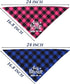 STMK Big Brother Big Sister Dog Bandana, Pregnancy Announcement Plaid Gender Reveal Photo Prop for Dogs
