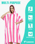 Men Women Hooded Towel Changing Wearable Cloth Swimsuit Bikini Coverup Dry Robe Bathing Swim Parka Jacket Suit Dress