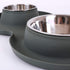 100% Waterproof BPA Free Pet Dog Bowls - 2 Stainless Steel (53oz+27oz) with Silicone Mat + Slow Feed Bowls for Dogs