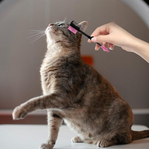 3 Pcs Dog Tear Stain Comb, Eye Cleaning Comb for Pets, Grooming Combs for Removing Crust Mucus and Flea