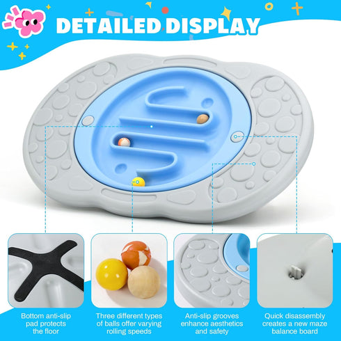 3 3 3+, 140 Lbs Balance Board Maze for Kids, Wobble Board with Balls, Replacement Labyrinth Boards, Indoor Active Play