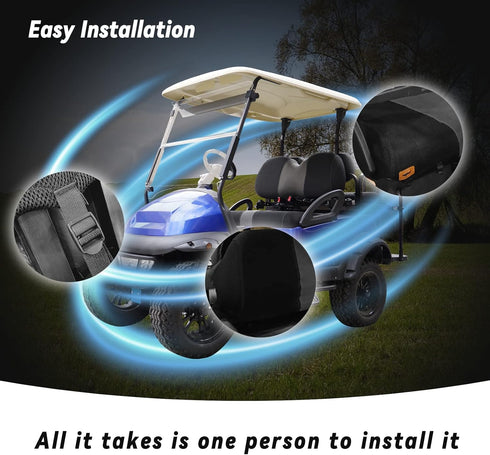 Golf Cart Front Seat Covers for Club Car Precedent 2004 up, Washable Air Mesh Cloth Cover